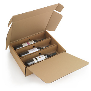 Boîte avec calage carton et film intégré 39,5x34x12cm