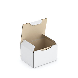 Boîte carton blanche d'expédition RAJAPOST 10x8x6 cm