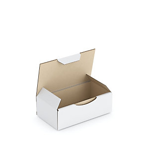 Boîte carton blanche d'expédition RAJAPOST 12x7x4 cm