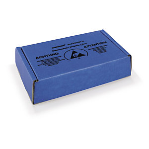 Boite carton blindée avec mousse antistatique 25x19,1x3,8 cm