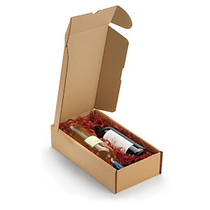 Boîte carton brune avec fermeture latérale 16,5x33,5x8 cm