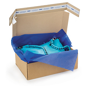 Boîte carton brune simple cannelure avec fermeture adhésive