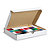 Boite postale carton extra-plate brune/blanche petite cannelure format A3 - 2