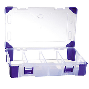 Boîte de rangement en plastique Viso, 9 compartiments amovibles Boîte de rangement en plastique Viso, 9 compartiments amovibles