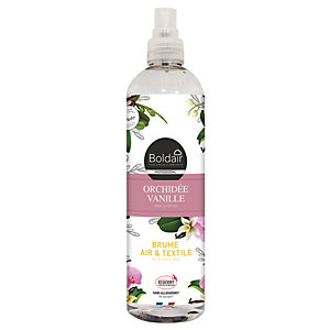 Boldair Brume Air et Textile - Parfum d'ambiance Orchidée Vanille - Spray 400 ml