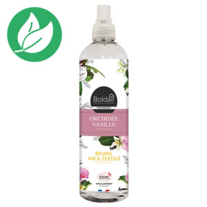 Boldair Brume Air et Textile - Parfum d'ambiance Orchidée Vanille - Spray 400 ml