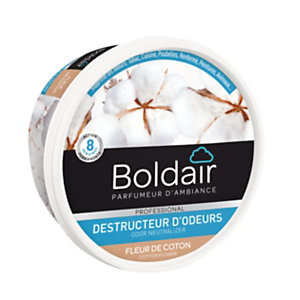 Boldair Destructeur d'odeurs gel, parfum Fleur de coton - pot de 300 g