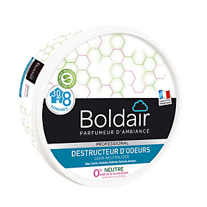 Boldair gel destructeur d'odeurs neutre sans parfum 300 g Boldair gel destructeur d'odeurs neutre sans parfum 300 g