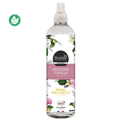 Boldair Désodorisant parfumant Brume Air et Textile - Orchidée Vanille - Spray 400 ml