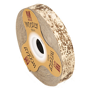 BOLIS Rotolo nastro Woodly - corteccia/avorio - 24mm x 100mt
