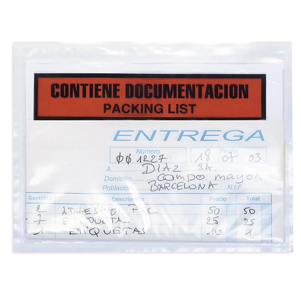 Bolsa adhesiva portadocumentos con mensaje impreso RAJA® - 3