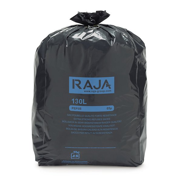 Bolsa de basura 100% reciclada calidad industrial extrarresistente RAJA® - 3