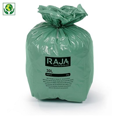 Bolsa de basura 100% reciclada RAJA® 30 litros