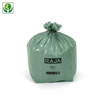 Bolsa de basura 100% reciclada RAJA® 50 litros