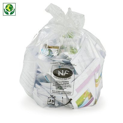 Bolsa de basura NF transparente 30 litros - 1
