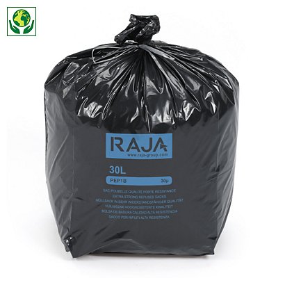 Bolsa de basura reciclada calidad industrial RAJA® 30 l - 1