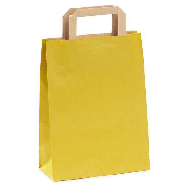 Bolsa de kraft en color con asas planas RAJA® - 7