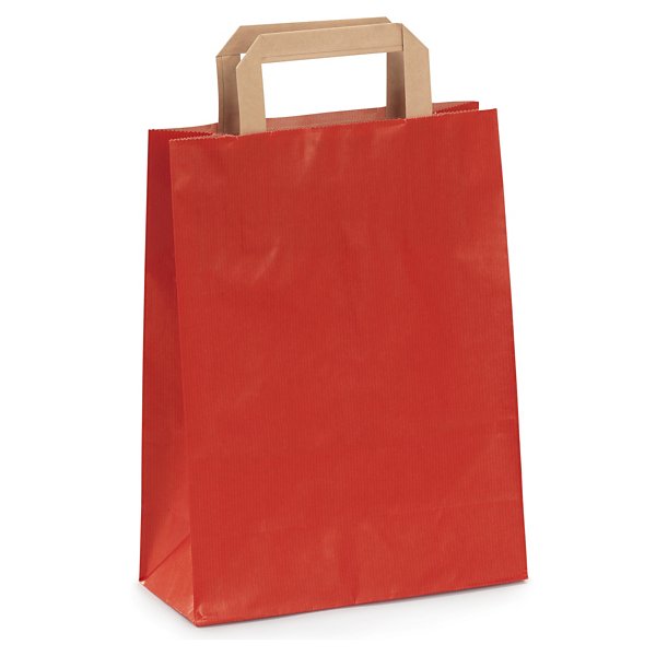 Bolsa de kraft en color con asas planas RAJA® - 4