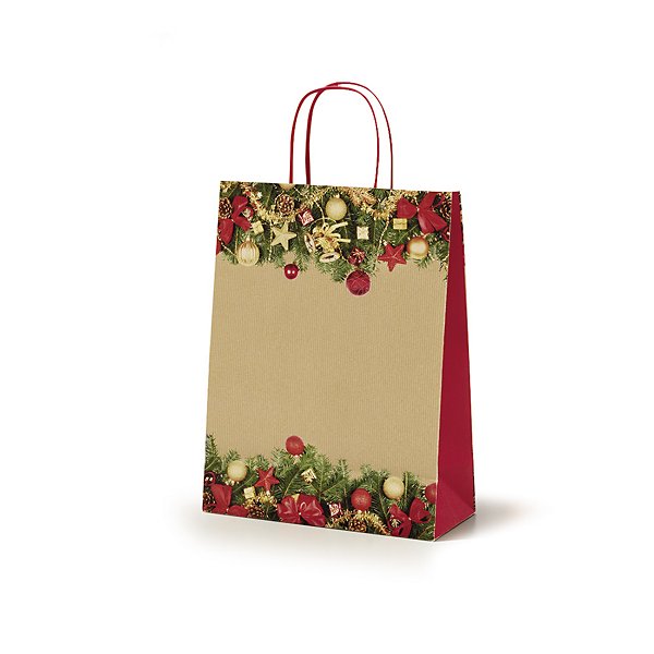 Bolsa kraft Navidad asas rizadas - 2