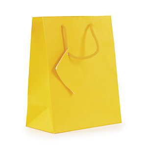 Bolsa mate con asas 18 x 23 cm amarilla