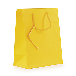Bolsa mate con asas 26 x 32 cm amarilla