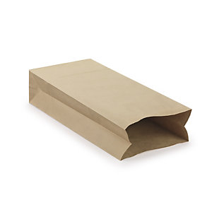 Bolsa de papel resistente sin asas 18 x 44 cm marrón