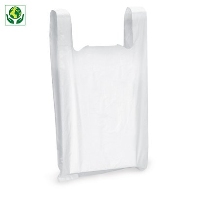 Bolsa plástico 70% reciclado con asas camiseta - 1