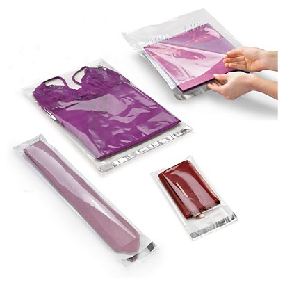 Bolsa de plástico alto brillo con cierre adhesivo de 40 a 60 micras - 1