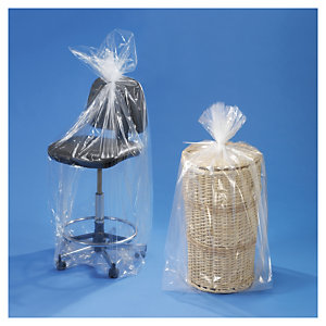 Bolsa de plástico con fuelles 100 micras/Galga 400 100% reciclable RAJA®