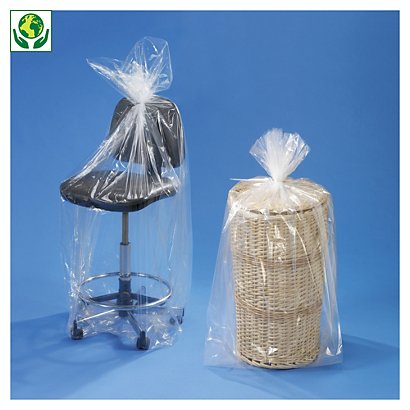 Bolsa de plástico con fuelles 100 micras/Galga 400 100% reciclado RAJA® - 1