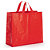 Bolsa de rafia apaisada monocolor roja 45x40x18 cm - 1