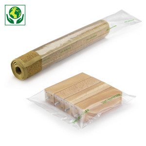 Bolsa tubo de plástico reciclada transparente 100 micras/Galga 400
