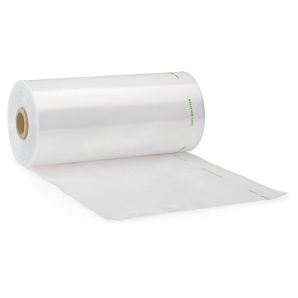 Bolsa tubo de plástico transparente 100 micras 100% reciclada ancho 220 mm - 2