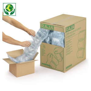 Bolsas de aire ecológicas en caja distribuidora RAJA®