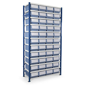 Boltless shelving bays with shelf trays, shelf UDL 120 kg