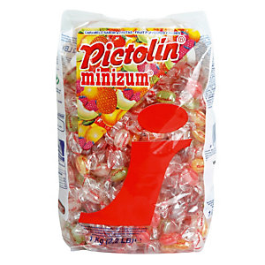 Bonbons Pictolin minizum, aux fruits, en sachet de 1 kg
