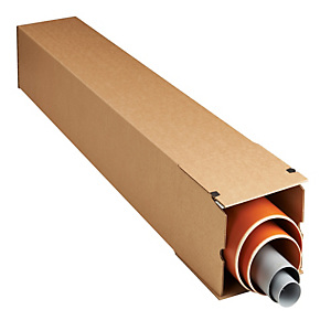 BONG PACKAGING Scatola a tubo Square Box - chiusura strip - 10,5 x 10,5 x 71,5 cm - cartone microonda - avana - conf. 10 pezzi BONG PACKAGING Scatola a tubo Square Box - chiusura strip - 10,5 x 10,5 x 71,5 cm - cartone microonda - avana - conf. 10 pezzi