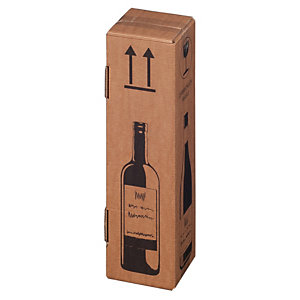 BONG PACKAGING Scatola Wine Pack - per 1 bottiglia - 10,5 x 10,5 x 42 cm  - conf. 20 pezzi