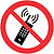 Bord verboden mobiele telefoons diameter 30 cm schokbestendig polystyreen - 1