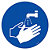 Bord verplichting om handen te wassen diameter 18 cm flexibel en zelfklevend - 1