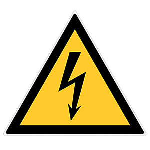 Bord waarschuwing elektrisch gevaar 30 x 30 x 30 cm schokbestendig polystyreen