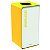 Borne de tri sélectif 40l sans serrureure - cubatri - blanc / jaune colza - emballages - ouverture 170x170mm - 1