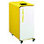 Borne de tri sélectif 90l support-sac avec roulettes sans serrure - cubatri - blanc+jaune colza - emballages - ouverture 170x170mm - 1
