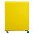 Borne de tri sélectif 90l support-sac avec roulettes sans serrure - cubatri - blanc+jaune colza - emballages - ouverture 170x170mm - 2