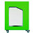 Borne de tri sélectif 90l support-sac vigi avec roulettes sans serrure - cubatri - tri verre-blanc+vert - 2