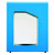 Borne de tri sélectif 90l support-sac vigi sans serrure - cubatri - tri papier-blanc+bleu - 2