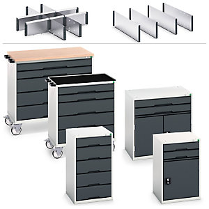 Bott Verso Mobile and Static Cabinets and Divider Kits