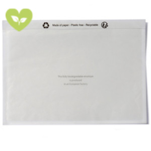 BOTTA ECOPACKAGING Busta adesiva portadocumenti neutra in carta, 22,8 x 16,5 cm, Trasparente (confezione 100 pezzi) BOTTA ECOPACKAGING Busta adesiva portadocumenti neutra in carta, 22,8 x 16,5 cm, Trasparente (confezione 100 pezzi)