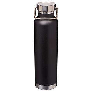 Bottiglia personalizzabile con isolamento sottovuoto in rame Thor, Acciaio inox, Capacità 650 ml, Nero Bottiglia personalizzabile con isolamento sottovuoto in rame Thor, Acciaio inox, Capacità 650 ml, Nero
