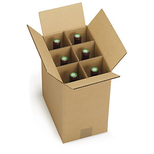 Bottle boxes with dividers